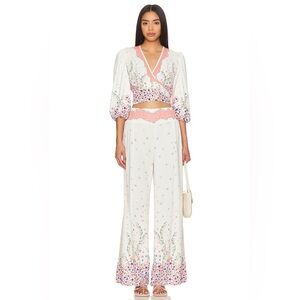 Agua Bendita Asia top and Mar pants in Meadow